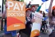 NHS resident doctors protesting outside Royal Victoria Infirmary in Newcastle, July 25, 2025