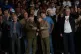 Cuba's President Miguel Diaz-Canel (right) Raul Castro (centre), Commander Ramiro Valdes (centre left), and Jose Ramon Machado Ventura (left), attend an event marking the 172nd anniversary of the birth of Jose Marti, in Havana, January 27, 2025