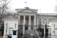 A taxi in front of the Russian Embassy in Warsaw, Poland, Monday, March 26, 2018