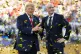 President Donald Trump, left, and FIFA President Gianni Infantino watch confetti fall at the conclusion of the World Cup championship final soccer match between Spain and Argentina in East Rutherford, July 19, 2026