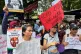 Protestors carry placards during a demonstration demanding educational reforms as part of the Cockroach Janta Party's ongoing protest movement in New Delhi, India, July 23, 2026