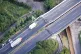 This aerial image shows A section of the Kyushu Expressway damaged by the earthquake is seen in Yatsushiro, Kumamoto Prefecture, July 28, 2026