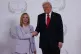 US President Donald Trump and Italian Prime Minister Giorgia Meloni shake hands as they pose for a photo at the Sharm El Sheikh Peace Summit in Egypt, October 13, 2025