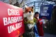 Protesters from Rural Ireland Against Fox Hunting take part in a demonstration outside Leinster House in Dublin calling on the Government for a complete ban on hunting foxes with hounds, March 25, 2026