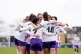 London City Lionesses' Jana Fernandez celebrates with her teammates after scoring the team's first goal during the Women's Super League match, Dagenham, March 29, 2026