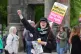 Anti-racist protester in Glasgow