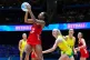 Olivia Tchine of England in action against Australia during the Women's Netball Preliminary Round match at The Hydro day three of the 2026 Commonwealth Games in Glasgow