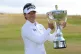 Jenny Shin of South Korea celebrates winning the 2026 ISPS HANDA Women's Scottish Open at Dundonald Links, Ayrshire, July 26, 2026