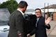 Prime Minister Andy Burnham (right) waves following a visit to Alstom Transport in Derby, July 28, 2026