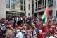 Palestine Action and Defend Our Juries protesters outside Westminster Magistrates' Court, London, July 30, 2026