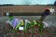 Tributes left on the beach at Shoreham-by-Sea