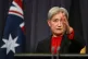 Australian Foreign Minister Penny Wong speaks to the media at Parliament House in Canberra, Australia, August 20, 2026