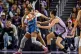 Napheesa Collier is stopped by Gabby Williams in the second half as the Golden State Valkyries played the Minnesota Lynx at Chase Centre in San Francisco, August 19, 2026