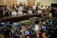 Former Pakistani Prime Minister Imran Khan's sister Uzma Khan (centre) speaks as Khan's personal physician Faisal Sultan (centre right) listens during a press conference in Islamabad, Pakistan, August 21, 2026