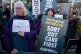 Protesters take part in a rally organised by Care Not Killing, to oppose the Assisted Dying Bill outside the Scottish Parliament in Edinburgh