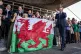 Plaid Cymru leader Rhun ap Iorwerth with his newly elected Senedd members on the steps of the Senedd, following winning the most seats in the Welsh Parliament election, May 9, 2026
