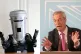 Composite of file images of Reform UK leader Nigel Farage and Count Binface, July 17, 202