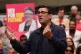 Prime Minister Andy Burnham joins newly elected Mayor of Greater Manchester, Bev Craig, celebrating her victory at an event in Manchester, August 1, 2026