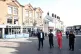 Prime Minister Andy Burnham and Housing Secretary Angela Rayner (second right) speak with police officers on a walk through the town centre during a visit to Ilkeston, Derbyshire,  August 11, 2026