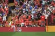 (centre) Charlton Athletic's Lloyd Jones celebrates scoring their side's first goal of the game during the Championship match at The Valley, London, August 15, 2026