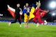 Yaroslava Mahuchikh of Ukraine with her gold medal following the Women's High Jump Final alongside Maria Zodzik of Poland (silver) and Marija Vukovic of Montenegro (bronze) on day six of the 2026 European Athletics Championship at Perry Barr's Alexander Stadium, Birmingham. Picture date: Saturday August 15, 2026