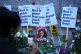 Tributes left after a vigil, organised by campaign group Stand Up to Racism, for Professor Jason Arday on the steps of the National Gallery in Trafalgar Square, central London, August 17, 2026