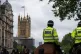 Police at a Black Lives Matter protest, London