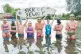 Athletes representing the UK’s four nations begin a 200km relay swim along the River Thames to London as part of a Surfers Against Sewage campaign calling for urgent government action on sewage pollution, September 2025