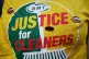 Railway cleaners stage a protest outside the Transport Department (DfT), London