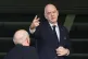 FIFA President Gianni Infantino gestures as he attends the Women's U20 World Cup opening match between Poland and Argentina in Katowice, Poland, Saturday, Sept. 5, 2026.
