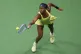  Coco Gauff, of the United States, returns the ball to Elena Rybakina, of Kazakhstan, during the women's singles semifinals of the U.S. Open tennis championships Thursday, Sept. 10, 2026, in New York