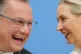 Co-leaders of Alternative for Germany party, or AfD, Alice Weidel and Tino Chrupalla, attend a press conference in Berlin, Germany, September 7, 2026
