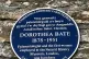 Dorothea Bate's blue plaque in her birth place in Carmarthen