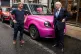 Founder and CEO of Octopus Energy Greg Jackson with former Prime Minister Boris Johnson during his visit to the headquarters of Octopus Energy in London