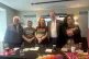 Venezuela Solidarity Campaign's Francisco Dominguez, NEU member Natasha Witham, PCS general secretary Fran Heathcote, General Federation of Trade Unions general secretary Gawain Little and  Wihalas Across the World campaigner Claudia Turbet-Delof