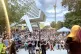 Speeches were keenly listened to in the forecourt of the UZ HQ in the Neues Deutschland modernist office building at Franz-Mehring-Platz 1 / Pic: Author supplied