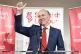 Michael Marra celebrates after being named as the new Scottish Labour leader, at Dynamic Earth, Edinburgh, September 19, 2026