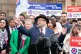 George Galloway speaking to the media during a press conference on Parliament Square in central London, April 30, 2024