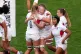 England's Alex Matthews (centre right) celebrates wit her team mates after scoring a try during the Women's Rugby World Cup final at Twickenham Stadium, London, September 27, 2025