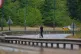 A police officer at the scene of a fatal crash involving a police car and a Volkswagen Passat on the A66 in South Bank, near Middlesbrough, August 22, 2026