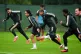 Celtic's Mika Baur (second left) during a training session at Lennoxtown Training Centre, Glasgow. Picture date: Tuesday September 1, 2026