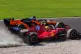 Ferrari driver Lewis Hamilton goes off-track after a coming together with team-mate Charles Leclerc