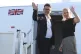 Prime Minister Andy Burnham and his wife Marie-France Van Heel board a plane at Stansted Airport, for the United States, ahead of attending the 81st United Nations General Assembly (UNGA) in New York City, September 21, 2026