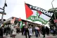 Pro-Palestinian demonstrators at a protest before an Ed Sheeran concert in Philadelphia, September 18, 2026