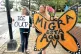 SOLIDARITY PREVAILS: Anti-ICE activists Cheryl Harrington, left, and Julia Provey gather outside a courthouse in Danbury, Connecticut last Thursday, August 27 2026 