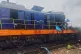 A train damaged in a Russian drone attack at Yahodyn railway station near Ukraine's border with Poland, Ukraine, September 13, 2026