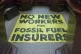 No New Workers banner inside the Lutine Bell tower