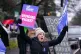 A teachers picket line