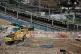A train passes the HS2 construction site in Euston, London