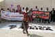 Protesters outside the COP28 conference